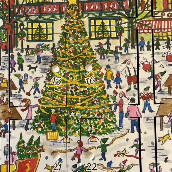 Wooden Advent Calendar - Festive Red - Picture 9 of 16